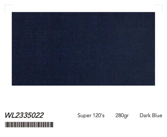 Dark Blue Super 120âs Wool Suit â 280g Refined Tailoring