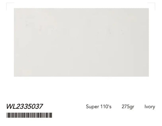 Ivory Super 110âs Wool Double-Breasted Peak Lapel Suit â 275g Elegant Tailoring