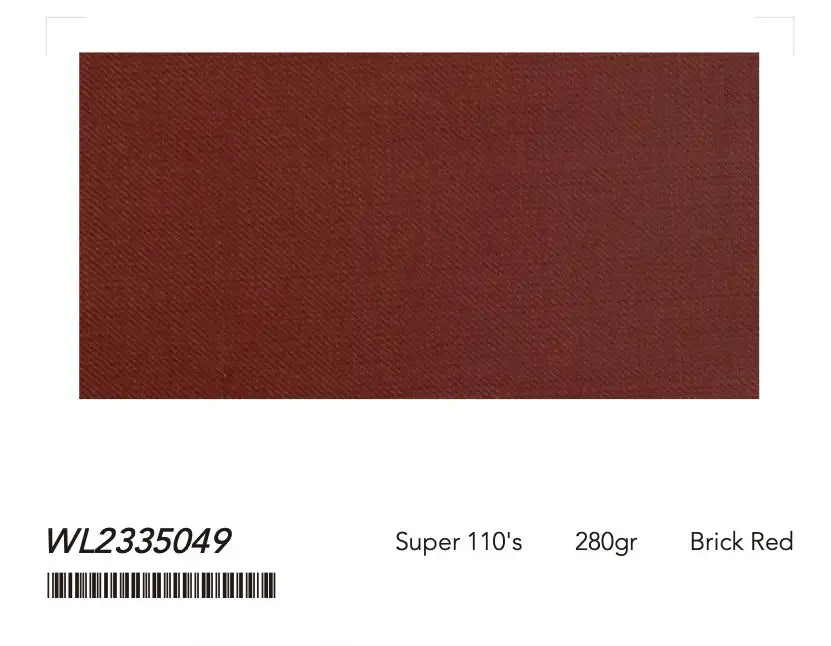 Men’s Brick Red Double-Breasted Suit – Super 110’s Wool 280g | Premium Tailored Formal Suit