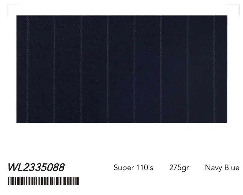 Classic Navy Pinstripe Super 110’s Wool Suit – 275g Refined Tailoring