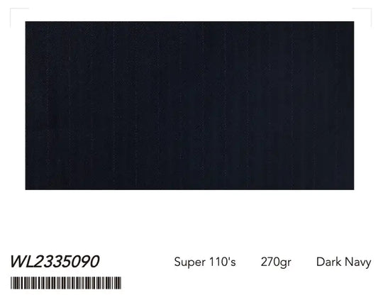 Dark Navy Textured Super 110âs Wool Suit â 270g Refined Tailoring