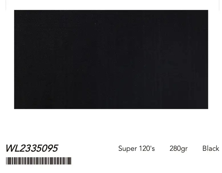 Jet Black Super 120’s Wool Suit – 280g Premium Tailoring