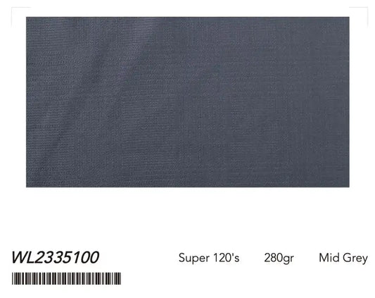 Mid Grey Super 120âs Wool Suit â 280g Classic Tailoring