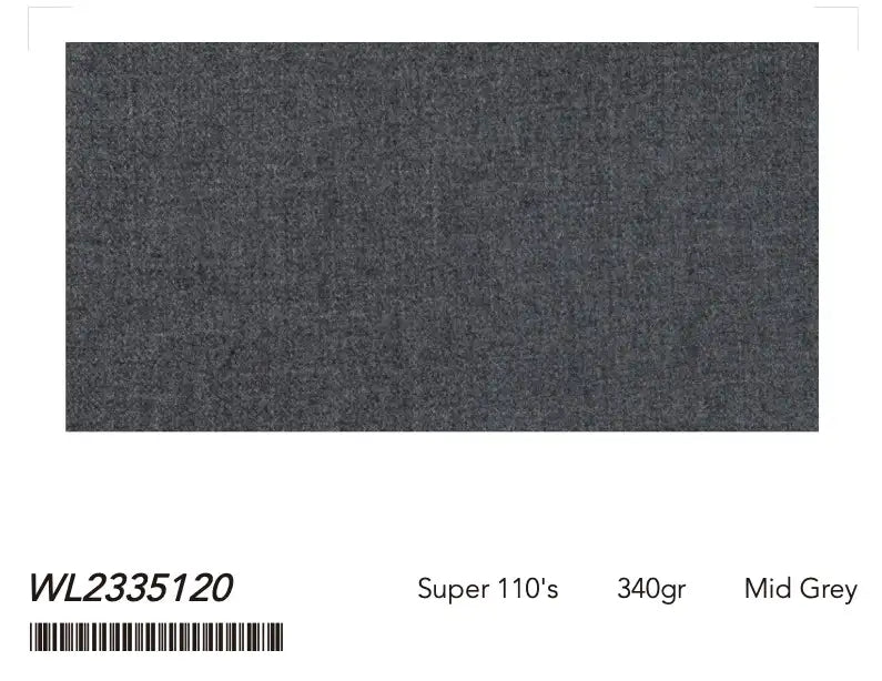 Mid Grey Super 110’s Wool Suit – 340g Premium Tailoring