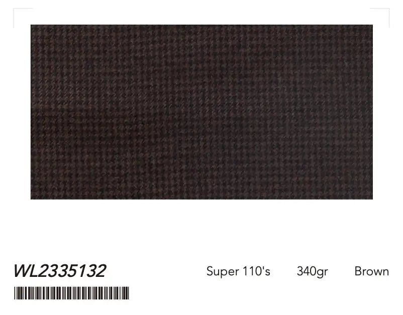 Brown Micro Houndstooth Super 110’s Wool Suit – 340g Premium Tailoring