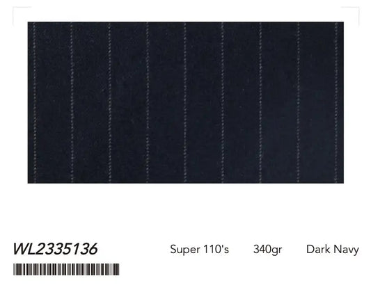 Dark Navy Fine Pinstripe Super 110âs Wool Suit â 340g Executive Tailoring