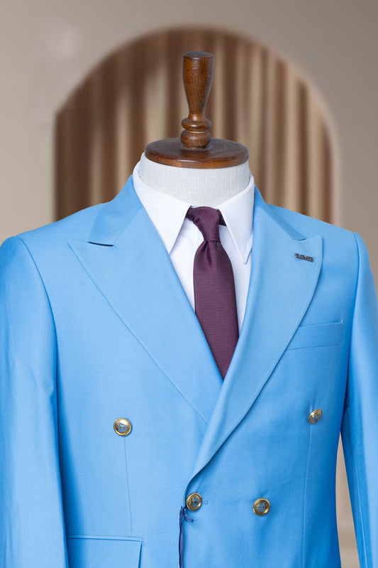 Turkish Double Breasted Suit Wholesale: Authentic 3-Piece Elegance for Discerning Retailers - 6 Suit Pack (Model: AA_Tur_4_372)