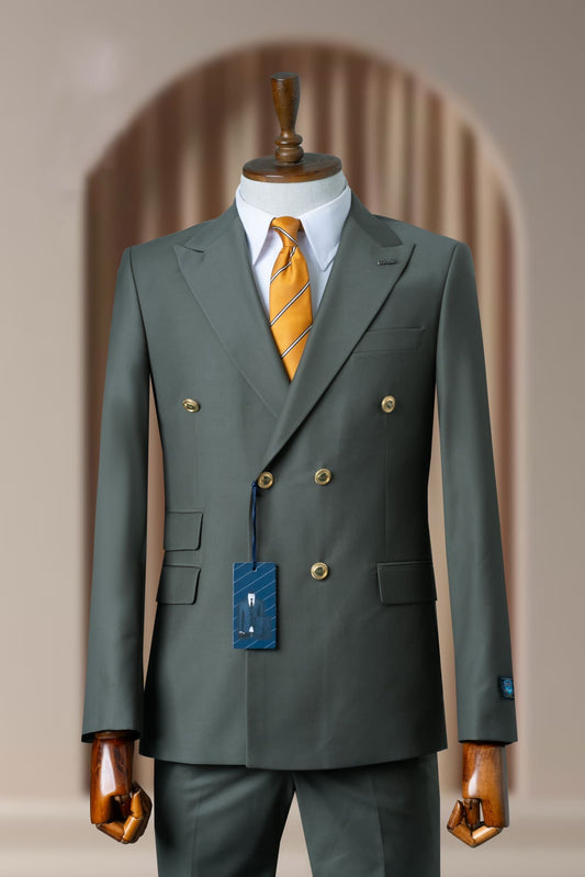 Turkish Double Breasted Suit Wholesale: Authentic 3-Piece Elegance for Discerning Retailers - 6 Suit Pack (Model: AA_Tur_4_375)