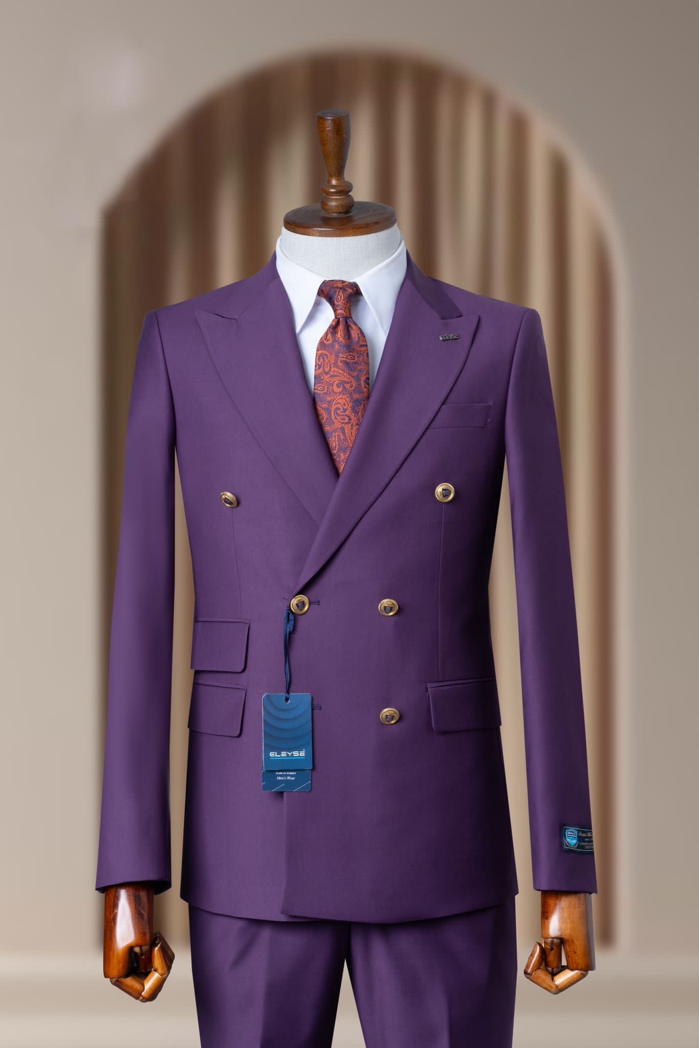 Turkish Double Breasted Suit Wholesale: Authentic 3-Piece Elegance for Discerning Retailers - 6 Suit Pack (Model: AA_Tur_4_377)