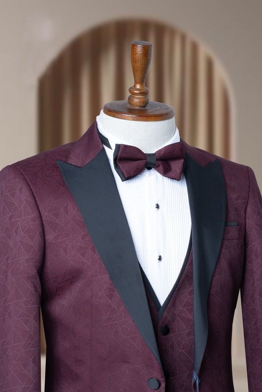 Turkish Wedding Jaquard Suit Wholesale: Authentic 3-Piece Elegance for Discerning Retailers - 6 Suit Pack (Model: AA_Tur_Jak_4_41)