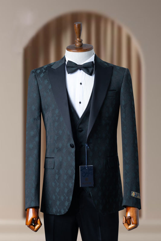 Turkish Wedding Jaquard Suit Wholesale: Authentic 3-Piece Elegance for Discerning Retailers - 6 Suit Pack (Model: AA_Tur_Jak_4_42)