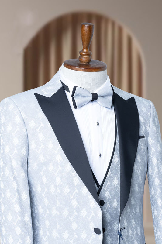 Turkish Wedding Jaquard Suit Wholesale: Authentic 3-Piece Elegance for Discerning Retailers - 6 Suit Pack (Model: AA_Tur_Jak_4_47)