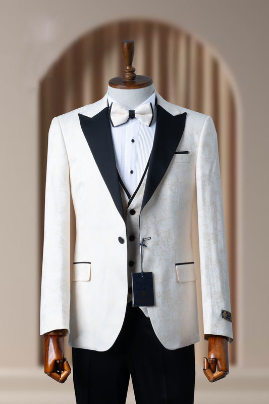 Turkish Wedding Jaquard Suit Wholesale: Authentic 3-Piece Elegance for Discerning Retailers - 6 Suit Pack (Model: AA_Tur_Jak_4_53)