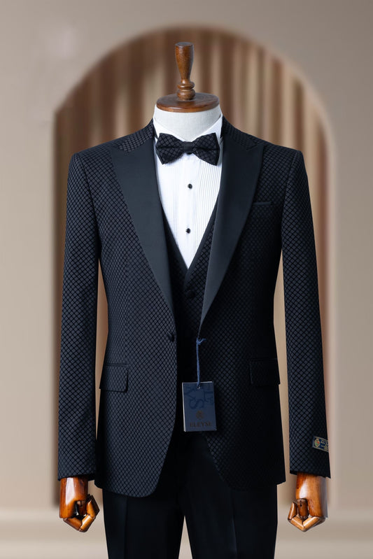 Turkish Wedding Jaquard Suit Wholesale: Authentic 3-Piece Elegance for Discerning Retailers - 6 Suit Pack (Model: AA_Tur_Jak_4_54)