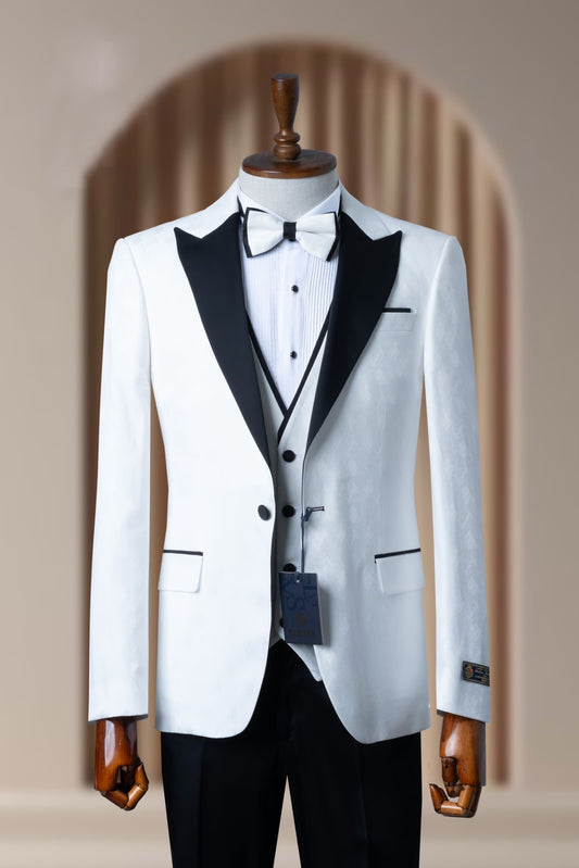 Turkish Wedding Jaquard Suit Wholesale: Authentic 3-Piece Elegance for Discerning Retailers - 6 Suit Pack (Model: AA_Tur_Jak_4_59)