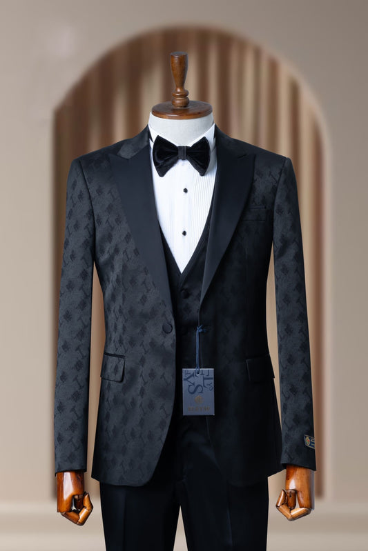 Turkish Wedding Jaquard Suit Wholesale: Authentic 3-Piece Elegance for Discerning Retailers - 6 Suit Pack (Model: AA_Tur_Jak_4_66)