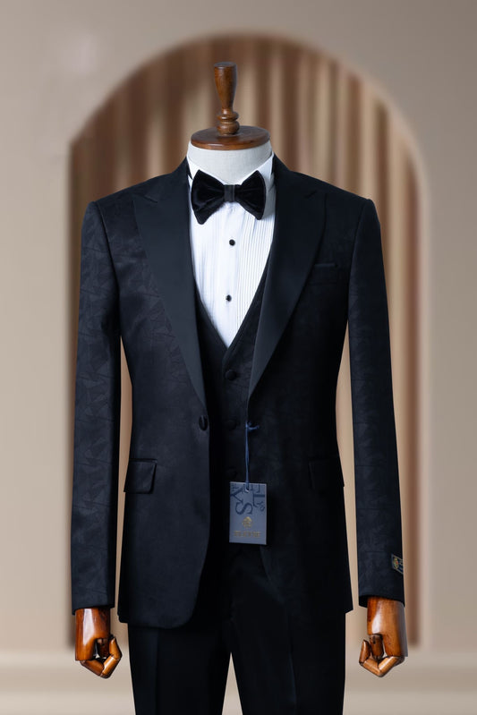 Turkish Wedding Jaquard Suit Wholesale: Authentic 3-Piece Elegance for Discerning Retailers - 6 Suit Pack (Model: AA_Tur_Jak_4_68)