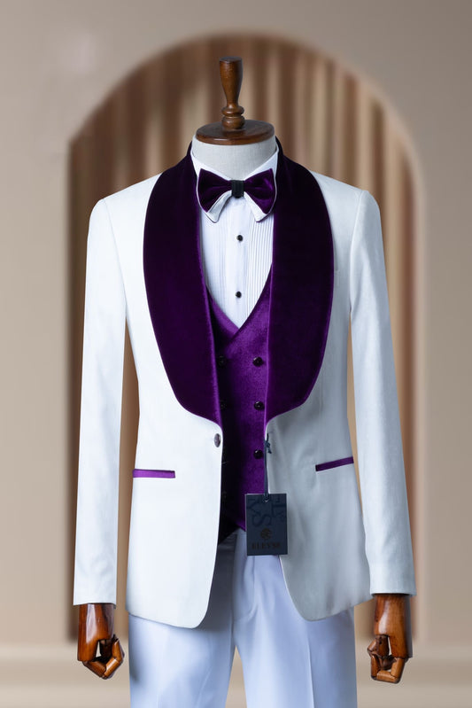 Turkish Wedding Jaquard Suit Wholesale: Authentic 3-Piece Elegance for Discerning Retailers - 6 Suit Pack (Model: AA_Tur_Jak_4_78)