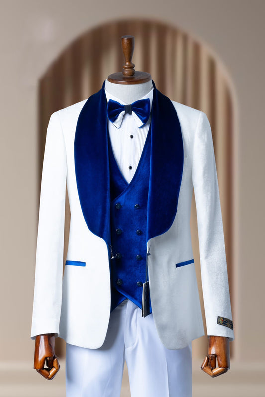 Turkish Wedding Jaquard Suit Wholesale: Authentic 3-Piece Elegance for Discerning Retailers - 6 Suit Pack (Model: AA_Tur_Jak_4_79)