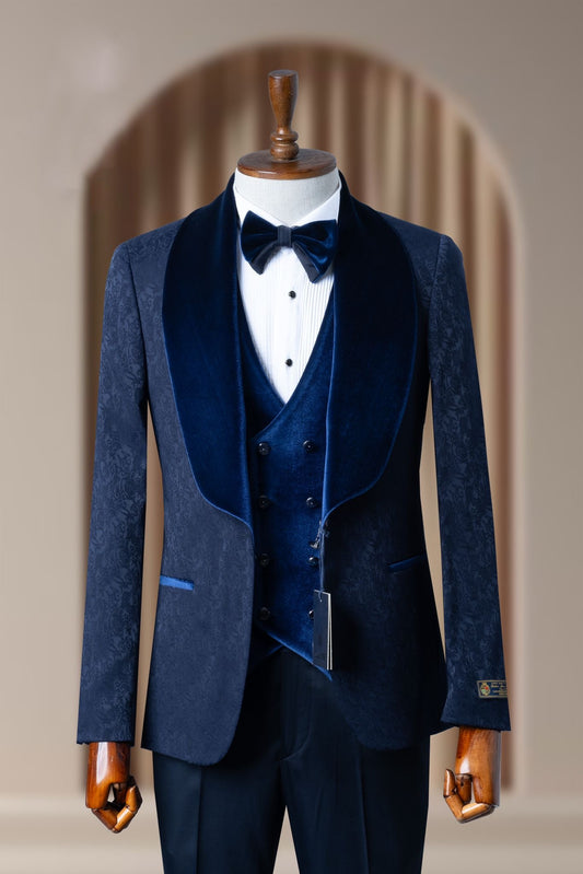 Turkish Wedding Jaquard Suit Wholesale: Authentic 3-Piece Elegance for Discerning Retailers - 6 Suit Pack (Model: AA_Tur_Jak_4_83)