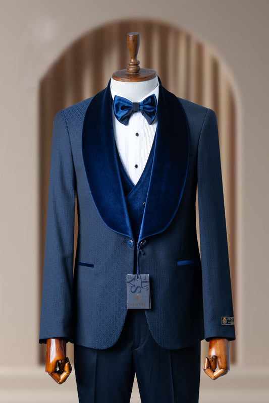 Turkish Wedding Jaquard Suit Wholesale: Authentic 3-Piece Elegance for Discerning Retailers - 6 Suit Pack (Model: AA_Tur_Jak_4_87)