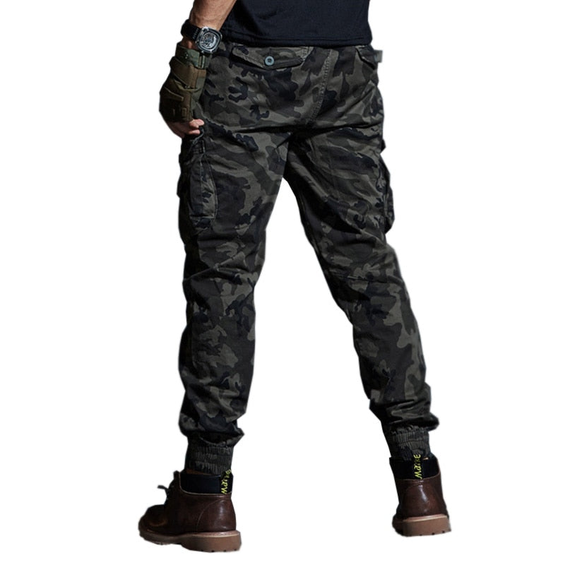 Men's Multi-Pocket Casual Tactical Khaki Camouflage Cargo Pants (6 Colors)