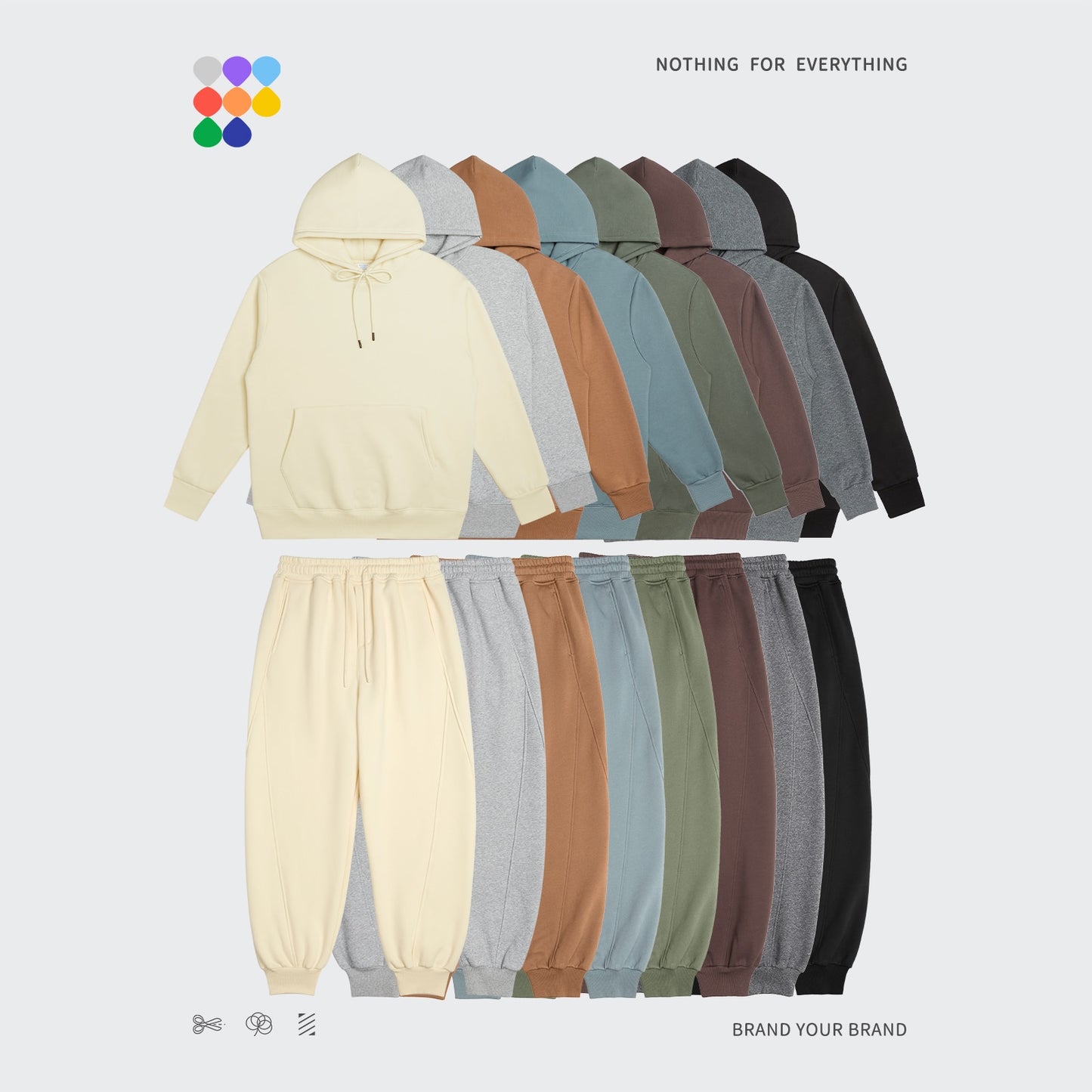 Unisex Warm Casual Solid Velvet Tracksuit Sweatpants Jogging Set (16 options)