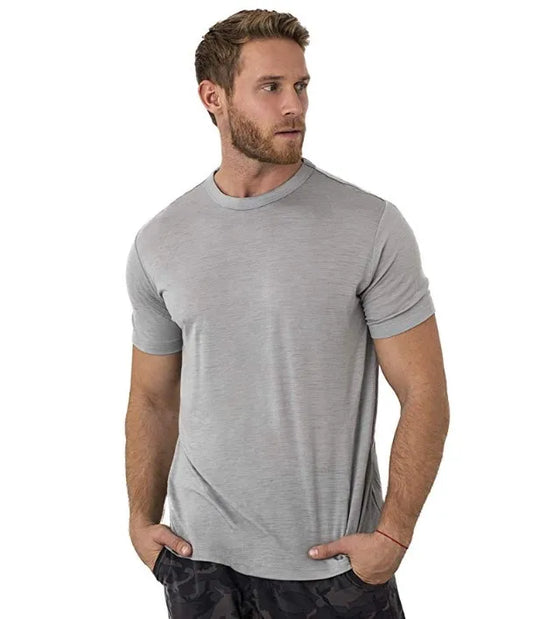 Men's Merino Wool Soft Wicking Breathable Anti-Odor No-itch T Shirt (USA Size) - Collection 2 (14 Colors)