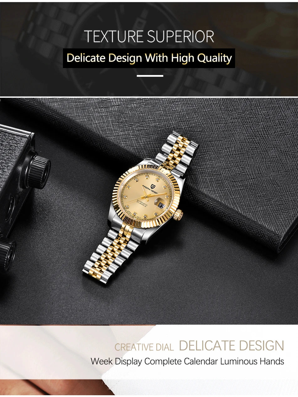 New PAGANI DESIGN PD-1645 V3 Men Mechanical Watches Business Sapphire Glass Automatic Watch NH35 Stainless Steel Watch for Men