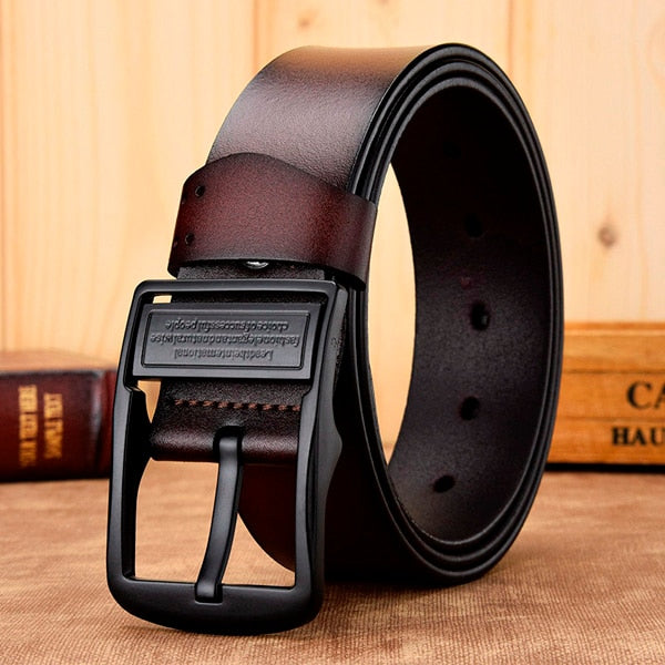Men's High Quality Genuine Leather Luxury Pin Buckle Fancy Vintage Belt (8 Styles)