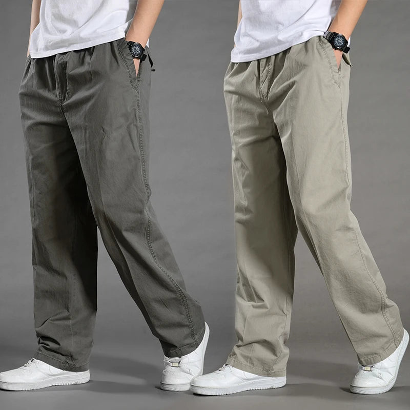 Large Size Men's Cargo Pants: Summer Spring Cotton Workwear for Casual Climbing and Jogging - Available in 9 Colors - Collection 2