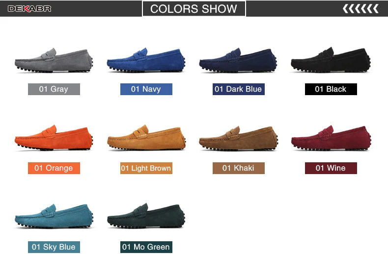 DEKABR Brand Spring Summer Hot Sell Moccasins Men Loafers High Quality Genuine Leather Shoes Men Flats Lightweight Driving Shoes - Collection 2
