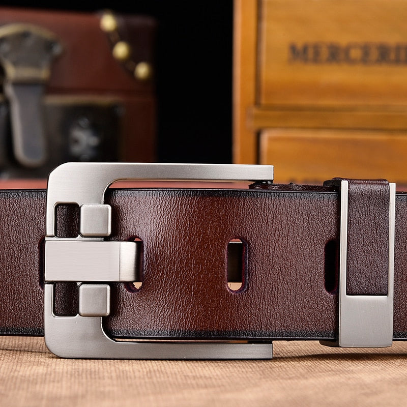 Men's High Quality Genuine Leather Luxury Pin Buckle Fancy Vintage Belt (8 Styles)