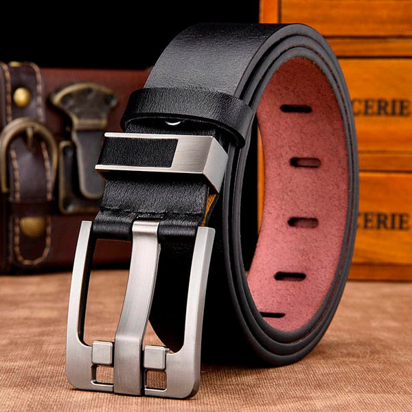Men's High Quality Genuine Leather Luxury Pin Buckle Fancy Vintage Belt (8 Styles)