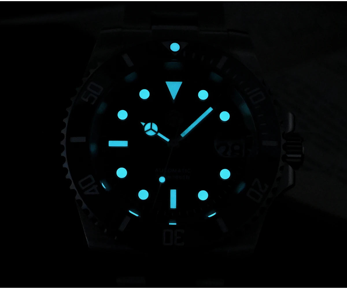San Martin New 40mm Water Ghost Diver Watch Men Luxury Business NH35 Automatic Mechanical Watch Sapphire Waterproof 200m SN0017
