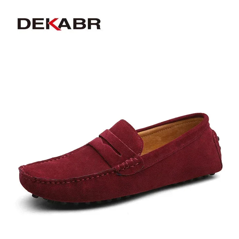 DEKABR Brand Spring Summer Hot Sell Moccasins Men Loafers High Quality Genuine Leather Shoes Men Flats Lightweight Driving Shoes - Collection 1