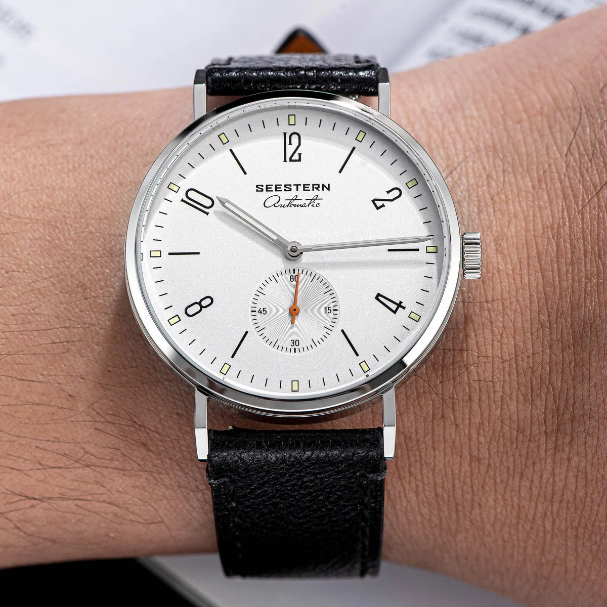 SEESTERN 2024 New Men Watch Automatic Business Wristwatches ST1701 Movement Ultra Thin Clock Top Brand Luxury Fashion Casual