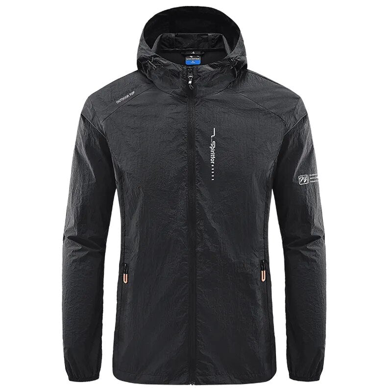 Men's Outdoor Quick Dry Hiking Fishing Cycling Hooded Sun-Protective Ultra Light Thin Jacket (5 Colors)