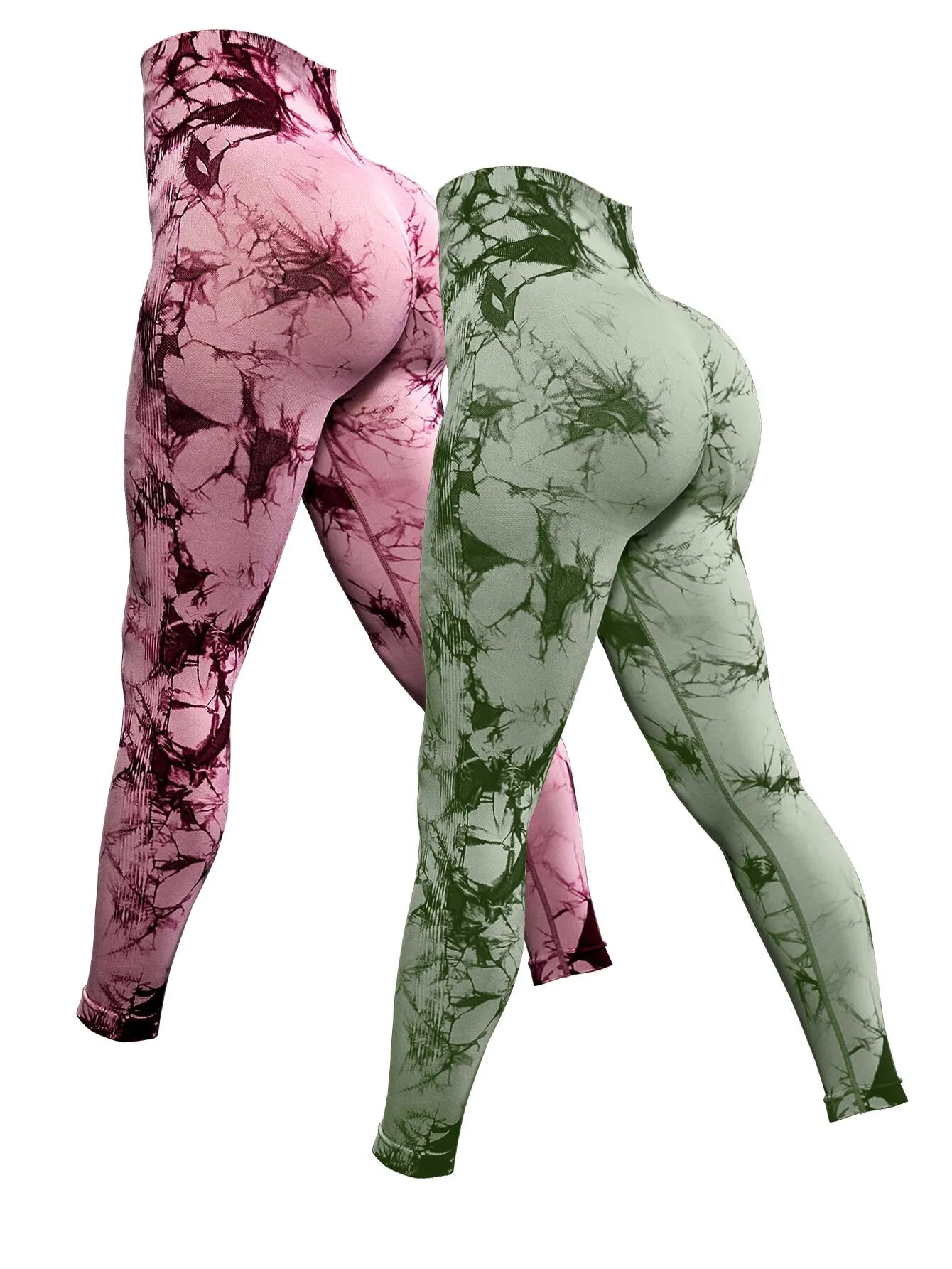 Women's Seamless High Waist Push Up Yoga Tie Dye Leggings – Choose from 4 Stunning Options!