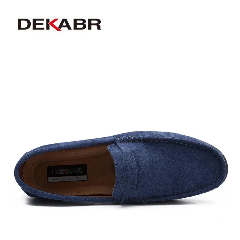 DEKABR Brand Spring Summer Hot Sell Moccasins Men Loafers High Quality Genuine Leather Shoes Men Flats Lightweight Driving Shoes - Collection 1
