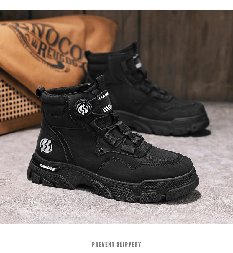 CYYTL Boots Winter Mens Shoes Casual Cowboy Combat Tactical Motorcycle Chelsea Ankle Work Leather Outdoor Designer Luxury Hiking