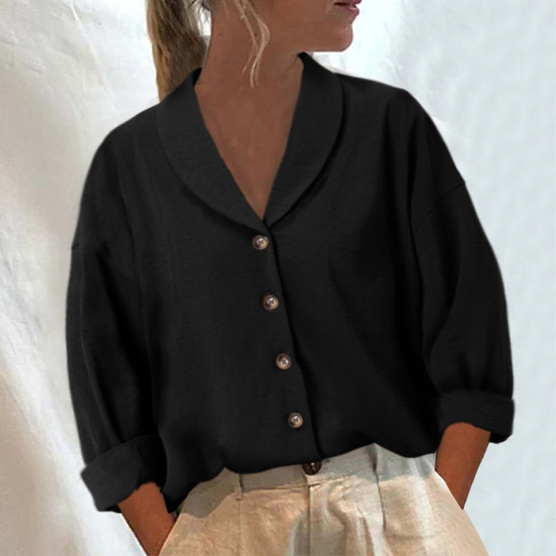 Women's Summer Fashion Cotton Linen Lightweight Casual Chic Tunic Tops - Collection 2 (11 Styles)