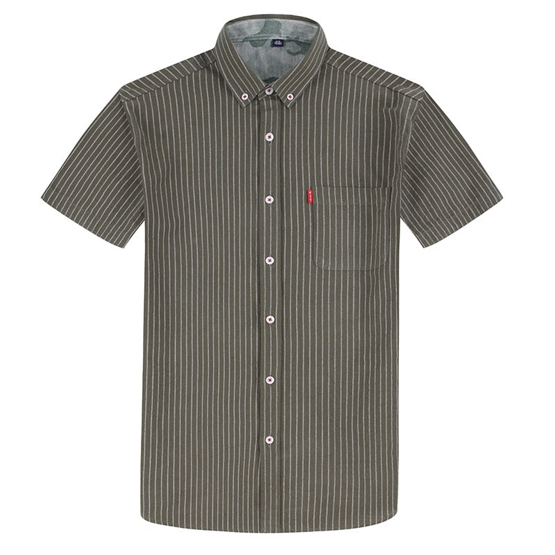 Men's Cotton Casual Dress Shirts Button Down Slim Fit Short Sleeve Shirt (9 Styles)