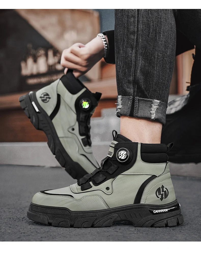 CYYTL Boots Winter Mens Shoes Casual Cowboy Combat Tactical Motorcycle Chelsea Ankle Work Leather Outdoor Designer Luxury Hiking