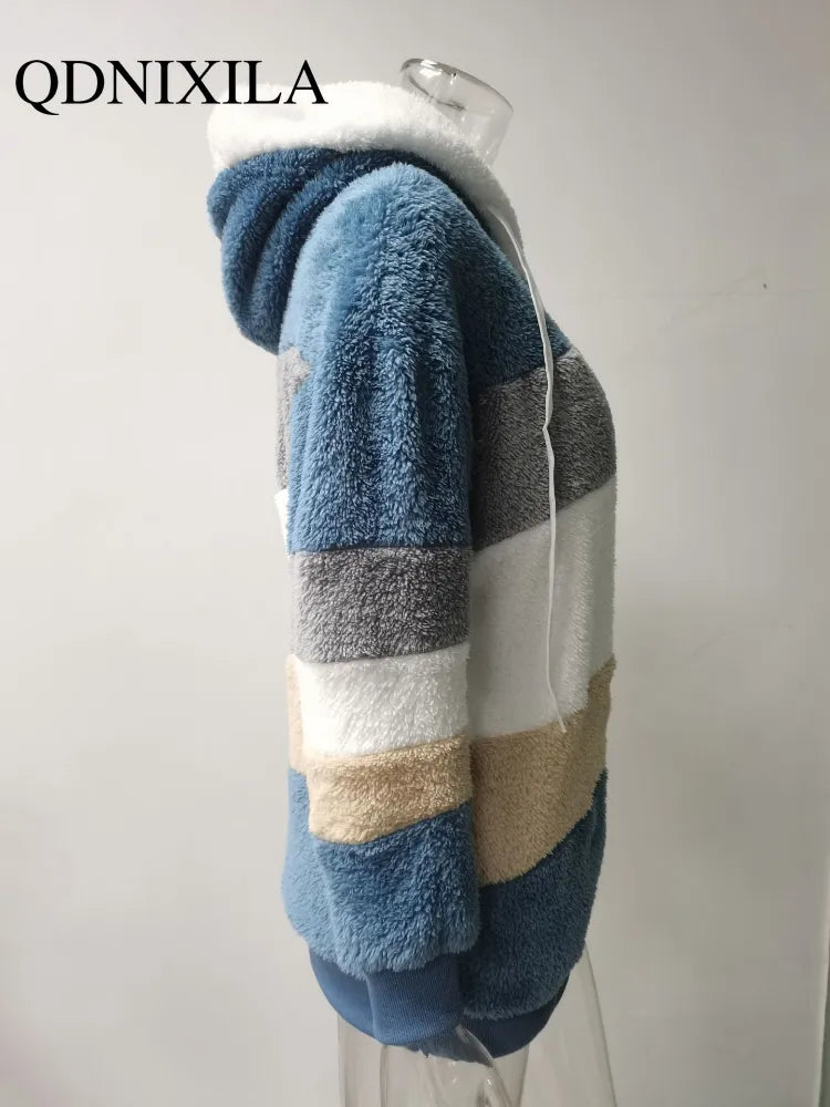 Women's Oversize Long Teddy Bear  Warm Thickening Fleece Faux Fur Coat (9 Options)