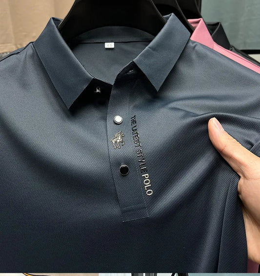Men's High-End Business High Quality Short & Long Sleeve Polo Shirt (9 Options)