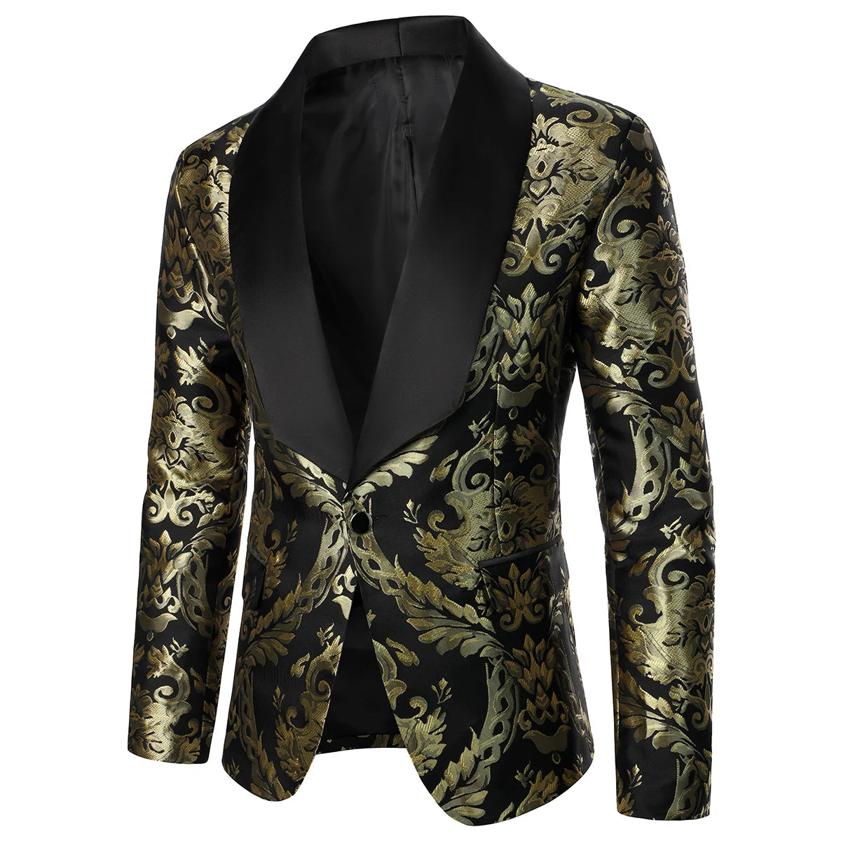 Men's Texture Luxury Tuxedo Suit: Perfect for Business, Banquets, Weddings, and Stage Performances - Versatile Men's Blazer for Casual and Street Style