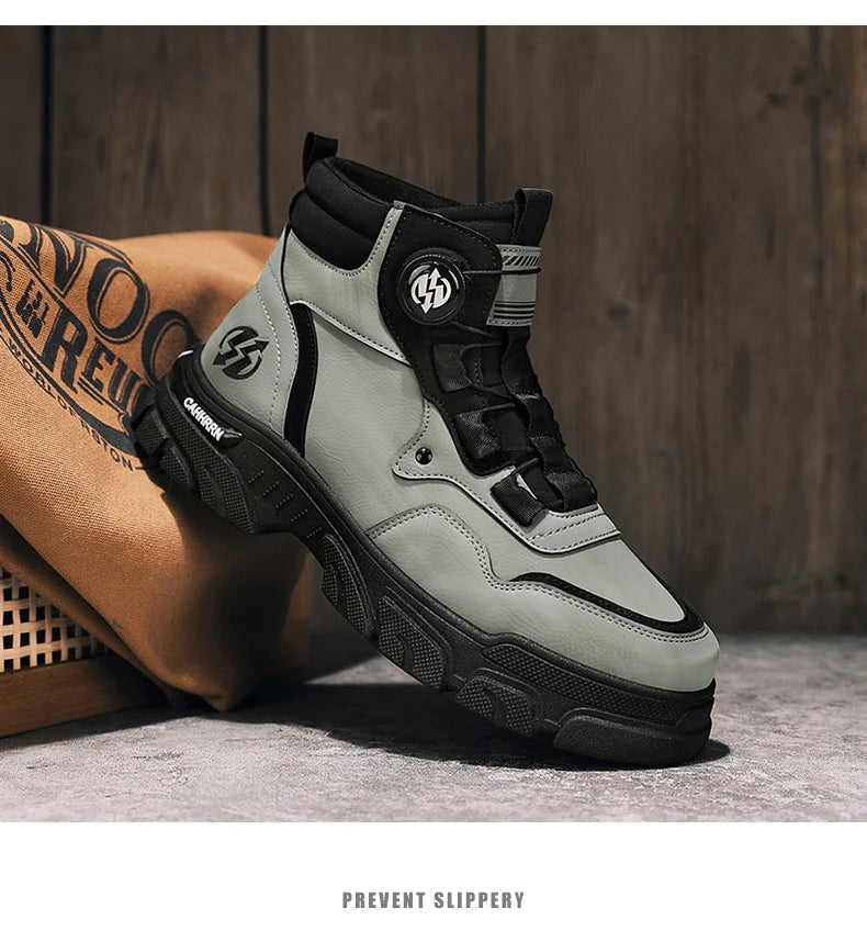 CYYTL Boots Winter Mens Shoes Casual Cowboy Combat Tactical Motorcycle Chelsea Ankle Work Leather Outdoor Designer Luxury Hiking