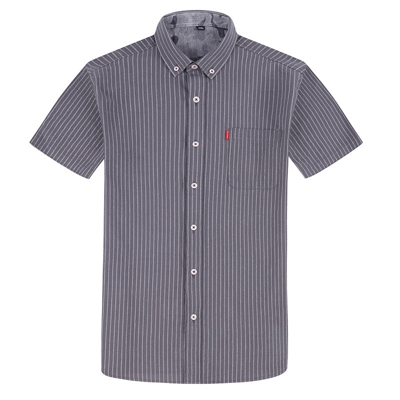 Men's Cotton Casual Dress Shirts Button Down Slim Fit Short Sleeve Shirt (9 Styles)