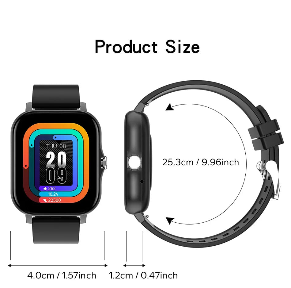 Smart Watch for Android Phones: 1.44" Color Screen, Bluetooth Call, Blood Oxygen & Pressure Monitoring, Smartwatch for Men & Women